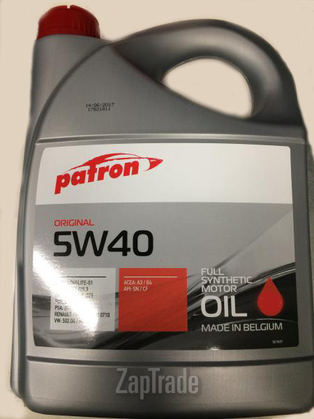 ������ �������� ����� Patron Original 5W-40 ������������� | ������� 5W40 4L ORIGINAL